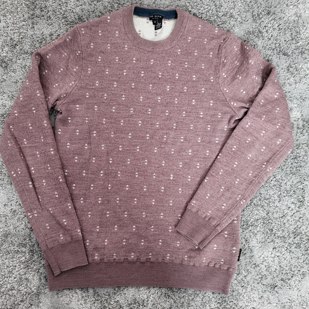 Ted Baker unisex crewneck pink sweater sz 2 (S)
